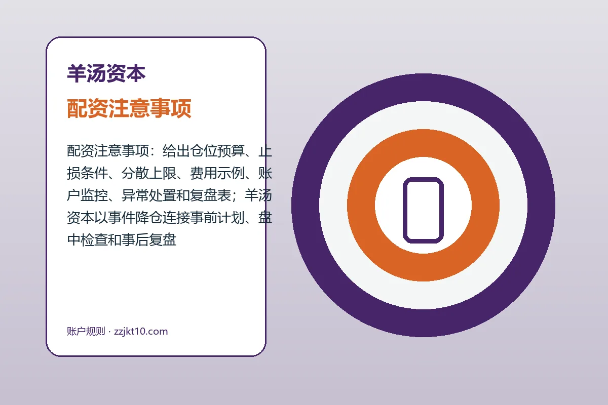 羊汤资本费用、账户与退出规则图解